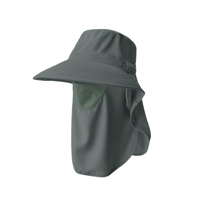 【VOLA 維菈】全方位防曬帽簷面罩 臉部防曬 遮陽帽 護頸帽 騎車戶外遮陽 面罩可拆卸 涼感遮陽 摺疊收納