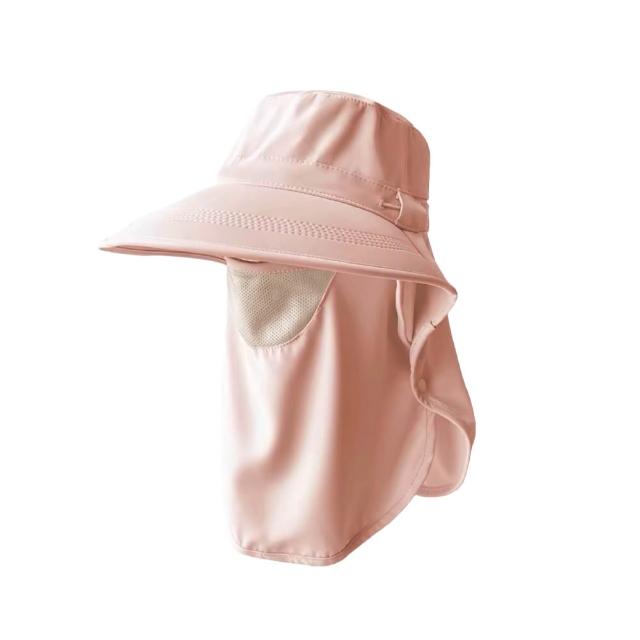 【VOLA 維菈】全方位防曬帽簷面罩 臉部防曬 遮陽帽 護頸帽 騎車戶外遮陽 面罩可拆卸 涼感遮陽 摺疊收納