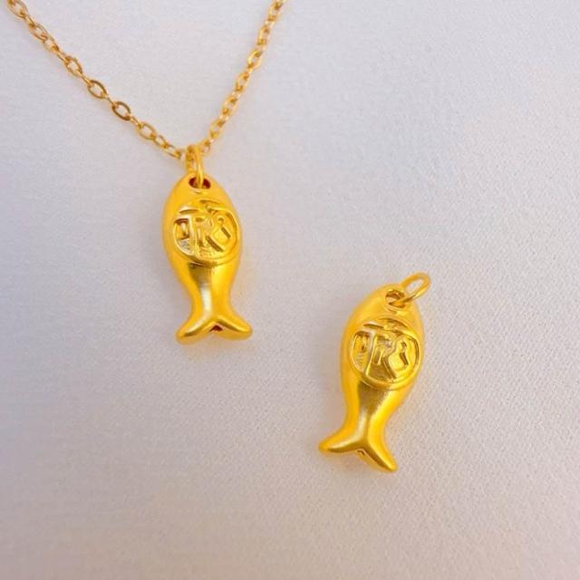 【儒家珠寶】大人金飾 貓咪 狗 馬 玫瑰  葫蘆 蝴蝶結 鯛魚燒 多款 黃金項鍊  (0.075錢正負0.01錢)