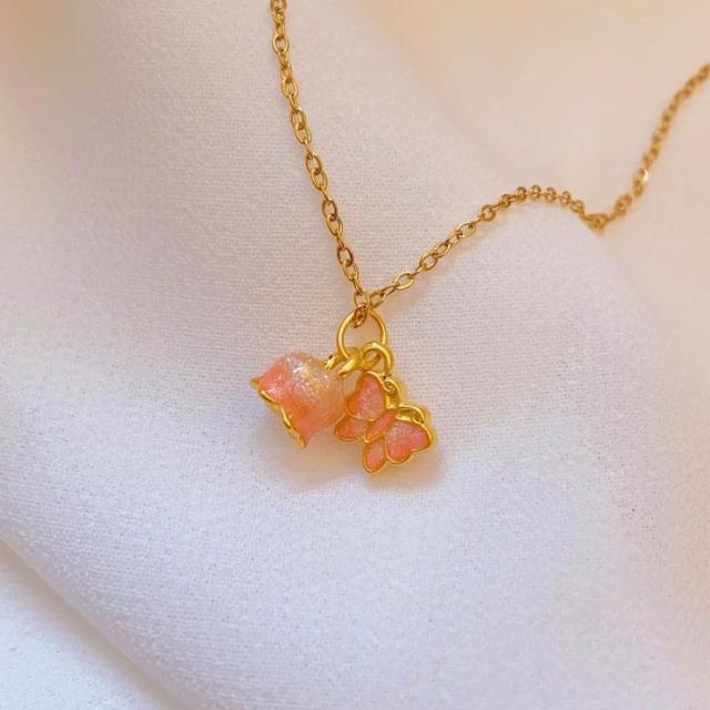 【儒家珠寶】大人金飾 貓咪 狗 馬 玫瑰  葫蘆 蝴蝶結 鯛魚燒 多款 黃金項鍊  (0.075錢正負0.01錢)
