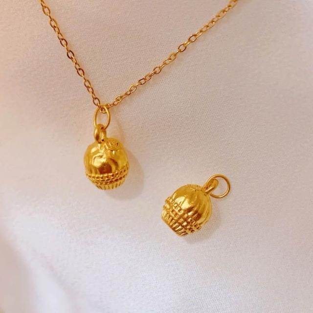 【儒家珠寶】大人金飾 貓咪 狗 馬 玫瑰  葫蘆 蝴蝶結 鯛魚燒 多款 黃金項鍊  (0.075錢正負0.01錢)