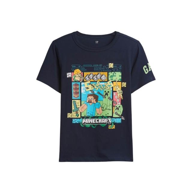 【GAP】GapKids × Minecraft當個創世神 圖案短袖T恤-多色任選(901536)