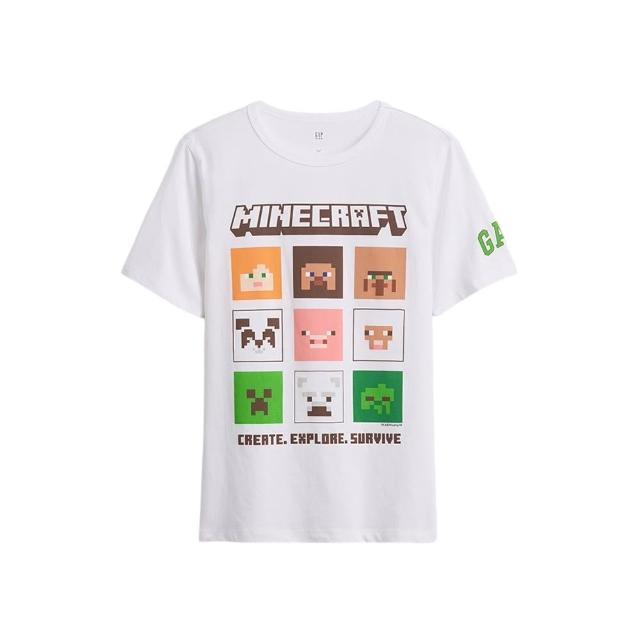 【GAP】GapKids × Minecraft當個創世神 圖案短袖T恤-多色任選(901536)
