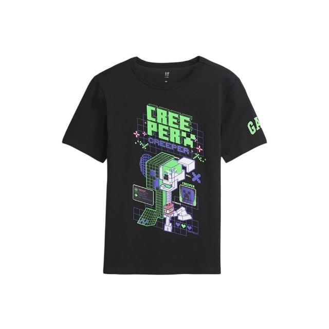 【GAP】GapKids × Minecraft當個創世神 圖案短袖T恤-多色任選(901536)