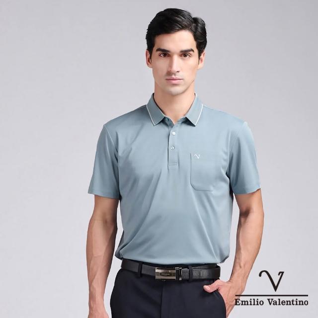 【Emilio Valentino 范倫鐵諾】男裝polo衫 素色 有口袋 短袖 休閒 男上衣 男士polo 男 父親節送禮(多款)