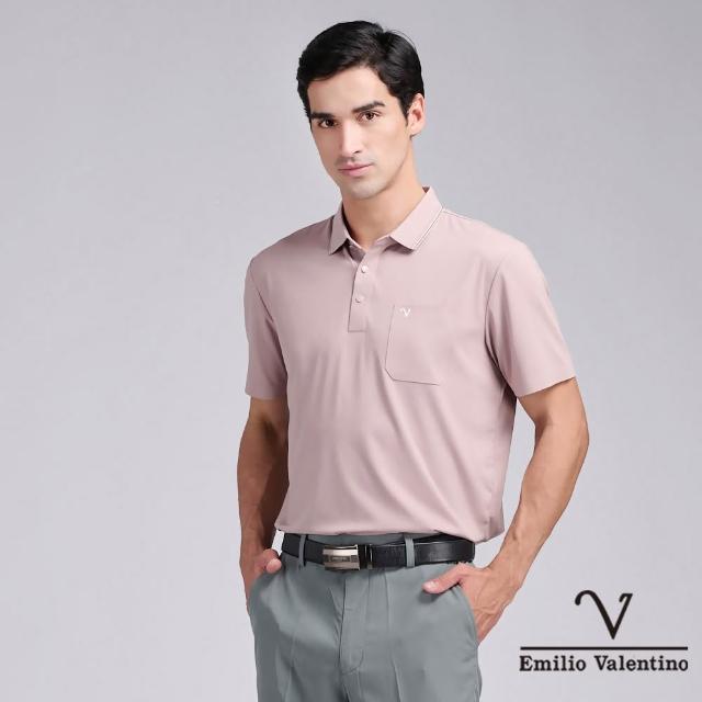 【Emilio Valentino 范倫鐵諾】男款polo衫 男上衣 商務休閒 口袋 男士 吸排涼感/舒適棉 短袖polo衫(多款)