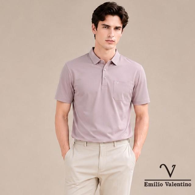 【Emilio Valentino 范倫鐵諾】男裝polo衫 素色 有口袋 短袖 休閒 男上衣 男士polo 男 父親節送禮(多款)