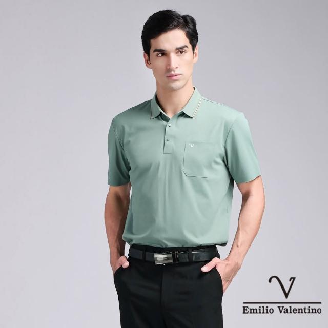 【Emilio Valentino 范倫鐵諾】男裝polo衫 素色 有口袋 短袖 休閒 男上衣 男士polo 男 父親節送禮(多款)