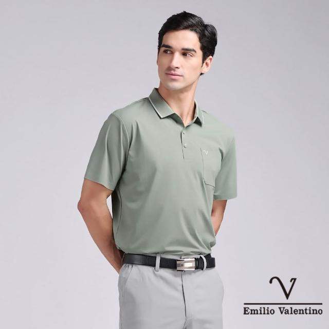 【Emilio Valentino 范倫鐵諾】男裝polo衫 素色 有口袋 短袖 休閒 男上衣 男士polo 男 父親節送禮(多款)