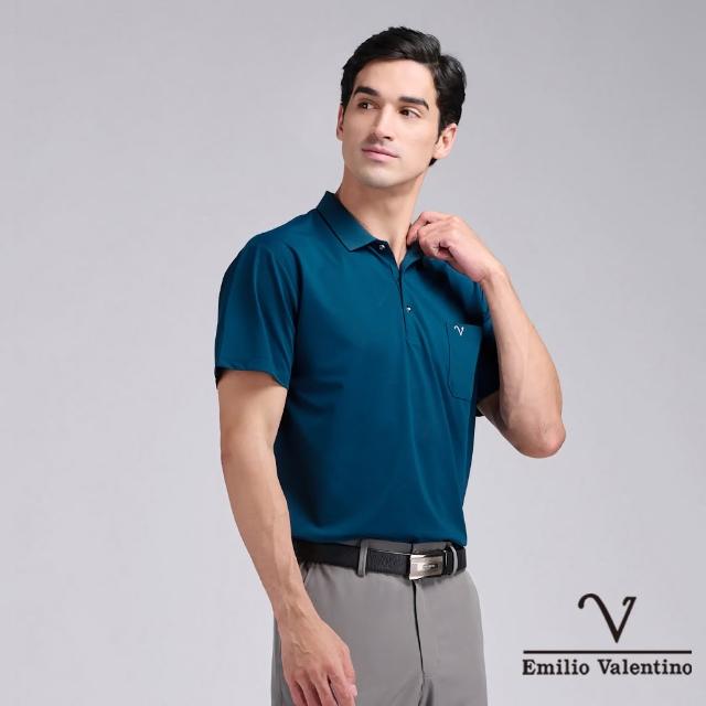 【Emilio Valentino 范倫鐵諾】男裝polo衫 素色 有口袋 短袖 休閒 男上衣 男士polo 男 父親節送禮(多款)