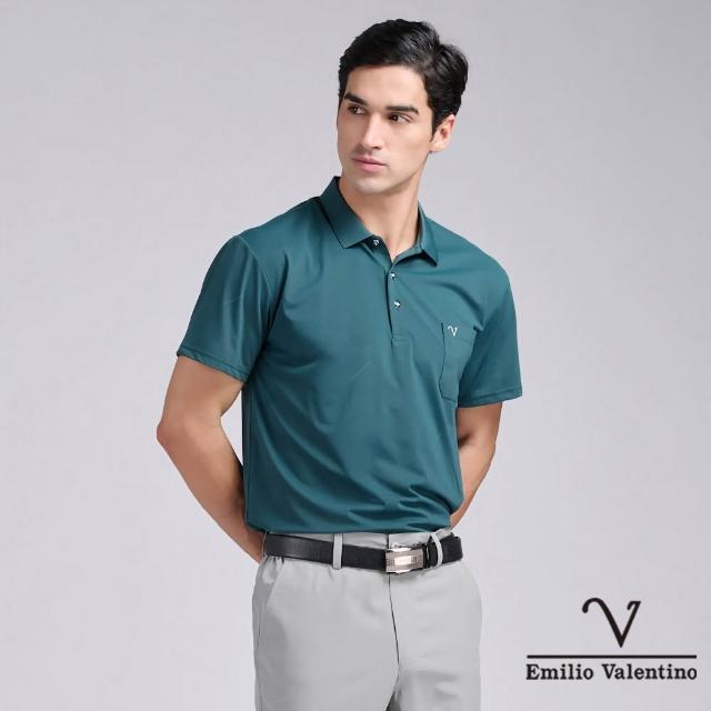 【Emilio Valentino 范倫鐵諾】男裝polo衫 素色 有口袋 短袖 休閒 男上衣 男士polo 男 父親節送禮(多款)
