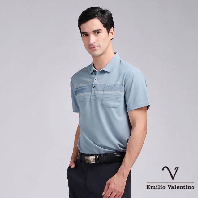【Emilio Valentino 范倫鐵諾】男裝polo衫 素色 有口袋 短袖 休閒 男上衣 男士polo 男 父親節送禮(多款)