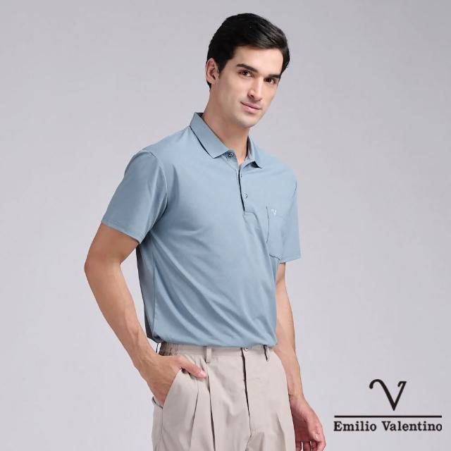 【Emilio Valentino 范倫鐵諾】男裝polo衫 素色 有口袋 短袖 休閒 男上衣 男士polo 男 父親節送禮(多款)