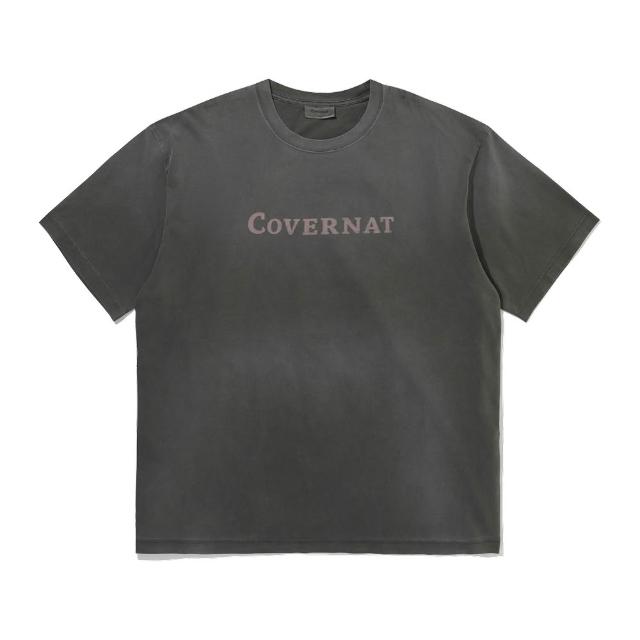 【COVERNAT】官方旗艦館 品牌Logo噴染短袖T恤(UNI短袖上衣 SOOBIN同款 炭灰/藍/橘色)