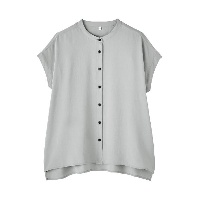 【MUJI 無印良品】女透氣法式袖套衫(柔白/黑色/淺橘/灰色)