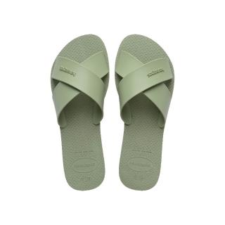 【havaianas 哈瓦仕】拖鞋 女鞋 涼鞋 復古 羅馬 交叉鞋帶 Aqua 莫蘭迪綠 4148806-1156W (哈瓦士)