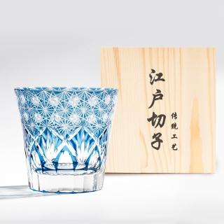 【Bravomart】日式江戶切子 冰羽花紋手工切割威士忌杯