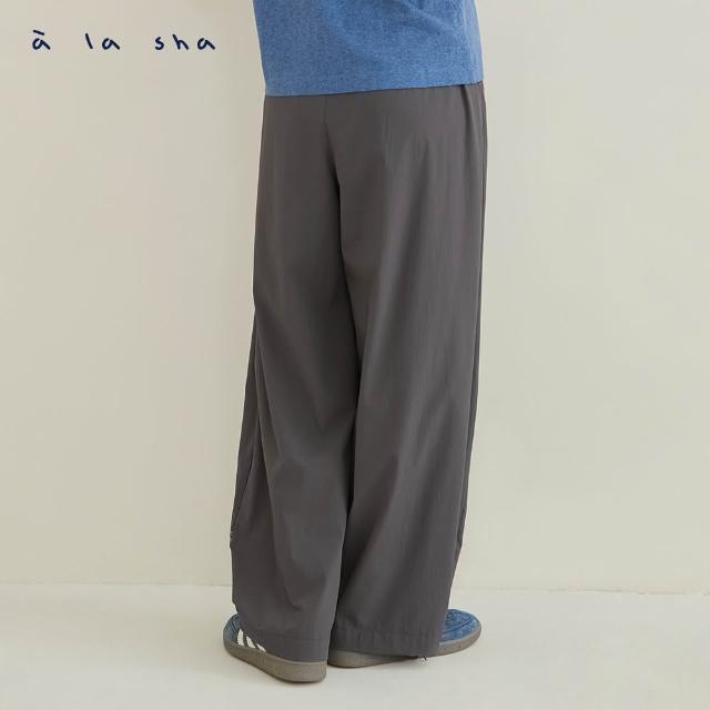 【a la sha】阿財造型涼感寬褲