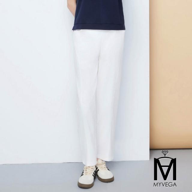 【MYVEGA 麥雪爾】MA涼感立體剪裁後鬆緊哈倫褲-共四色(涼感褲/錐形褲/彎刀褲)