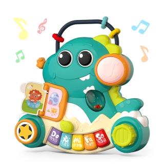 【HolaLand 匯樂】恐龍忙碌電子琴 (外出隨身 彌月 聲光感統 音樂 啟蒙 小肌肉訓練 忙碌板 寶寶 嬰幼兒玩具)