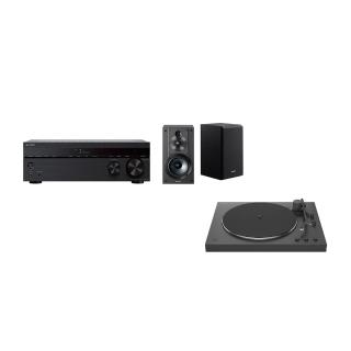 【SONY 索尼】7.2聲道環繞擴大機+藍牙無線黑膠唱盤+立體書架喇叭組合(STR-DH790+PS-LX3BT+SS-CS5)
