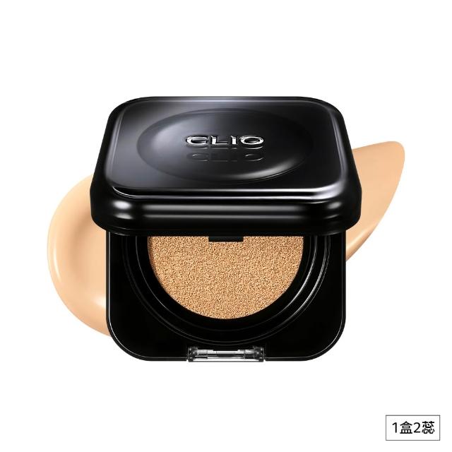 【CLIO 珂莉奧】官方直營 黑鑽裸光濾鏡氣墊粉餅SPF 40+ PA++(任選 一盒兩蕊)