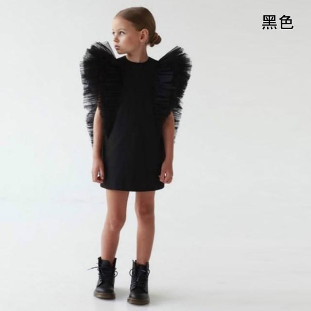 【橘魔法】飛飛袖紗裙洋裝 女童 兒童 童裝 白色 禮服 花童 婚禮 喜宴 畢業典禮 連身洋裝 連身裙 蓬蓬裙