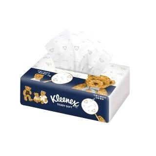 【Kleenex 舒潔】Teddy Soft小熊印花抽取面紙 100抽/包