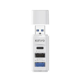 【KINYO】USB 3.2 Gen2 3埠集線器/擴充座 (USB-A+Type-C HUB-36)