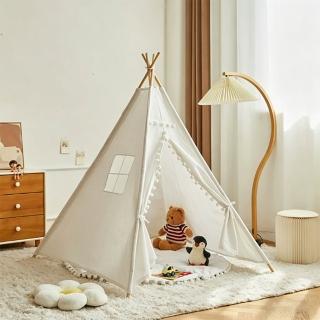 印第安帳篷 家用室內戶外 140*145CM 公主城堡 玩具小房子 桿長1.8米遊戲屋