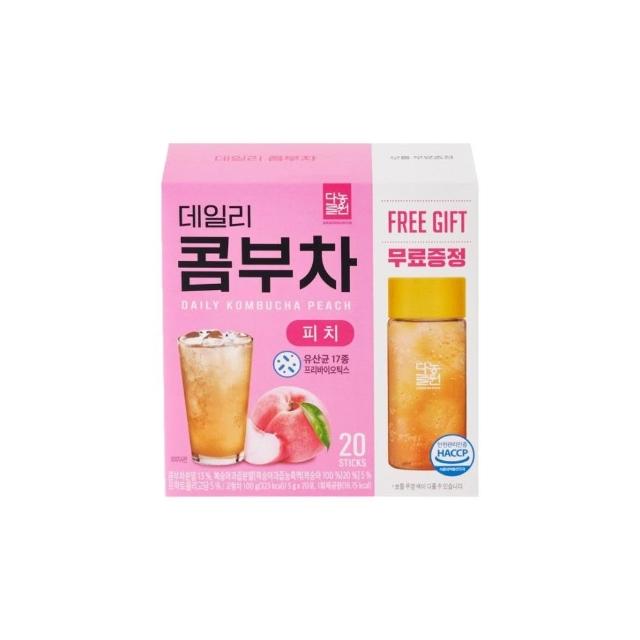 【Danongwon】韓國乳酸菌康普茶 (5g*20入+瓶子)*3盒任選
