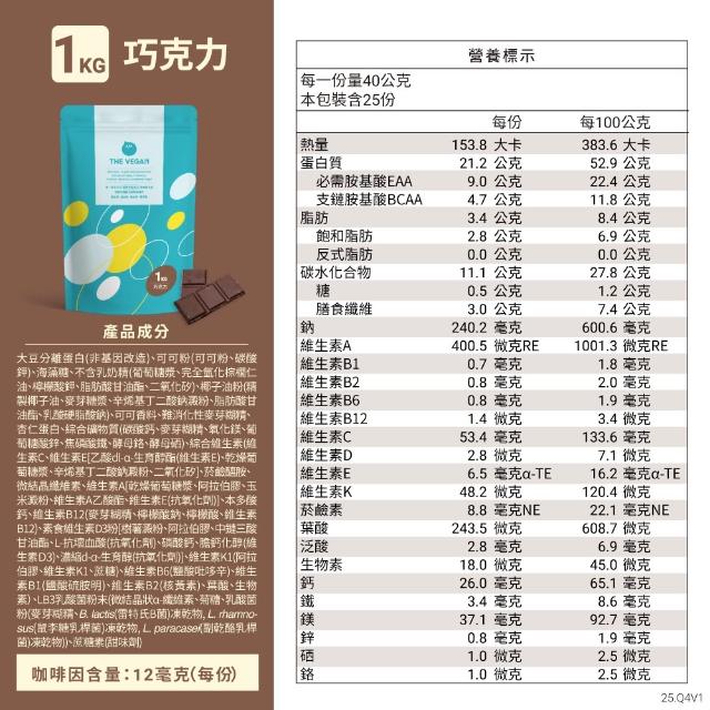 【THE VEGAN 樂維根】經典植物優蛋白 3組入 1KG/袋(優蛋白.高蛋白.蛋白粉.台灣製造.全素)