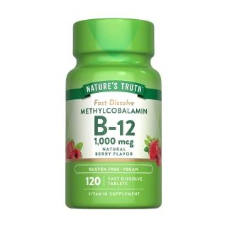 【Nature’s Truth 綠萃淨】活性甲基B12 1000微克口含錠(120錠/瓶)