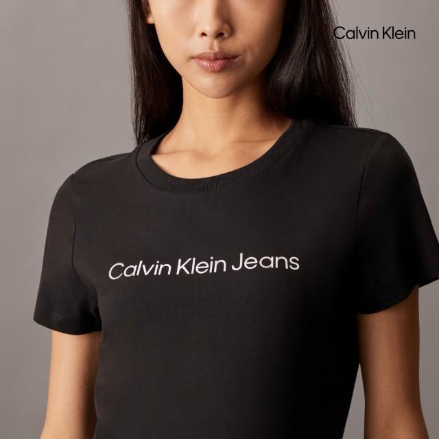【CALVIN KLEIN】官方旗艦館 男女低調款logo T恤 短T恤 上衣 圓領