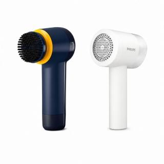 【Philips 飛利浦】小旋風電動洗鞋機(GCA1000)+充電智能三段式除毛球機 GCA2200/10(衣美機