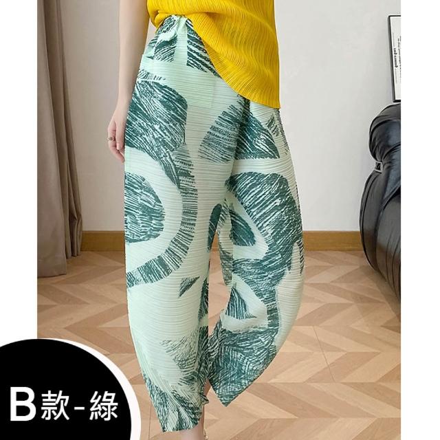 【K.W.】韓國空運三宅極簡甜美壓褶輕褲/裙(皺褶/中大尺碼/輕薄/小香風/婚禮/設計師)