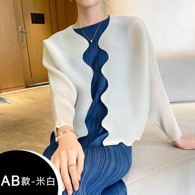 【K.W.】韓國空運三宅極簡甜美壓褶輕褲/裙(皺褶/中大尺碼/輕薄/小香風/婚禮/設計師)