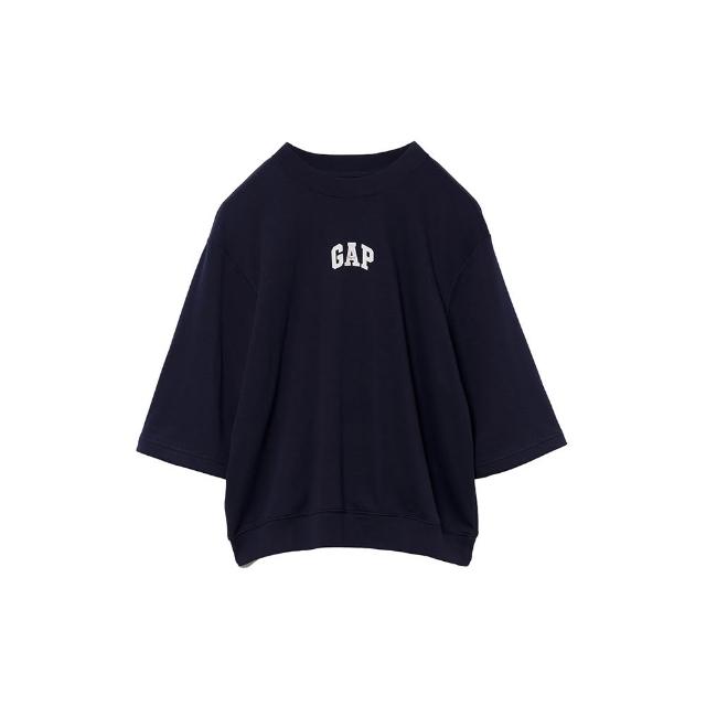 【GAP】男裝 寬版Gap LOGO法式毛圈布七分袖T恤-多色可選(894498)
