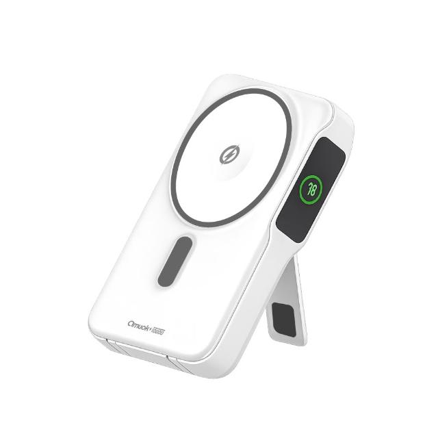【amuok】15W磁吸無線充行動電源 MagSafe 自帶線行充 Wh標示 CCC認證