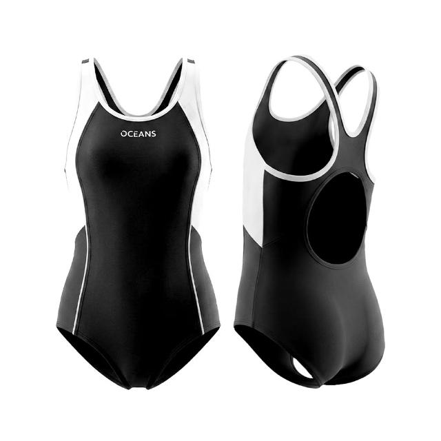 【SWIMFLOW】青少女 競泳連身三角泳裝 專業訓練泳衣 減壓肩帶 交叉肩帶不勒肩 舒適防滑落 泳衣 泳裝