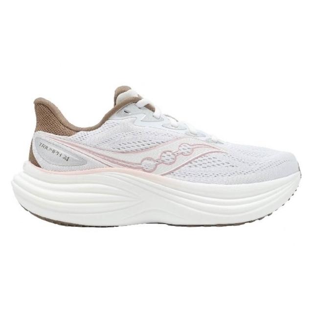 【SAUCONY 索康尼】TRIUMPH 24 女款 慢跑鞋 一般楦 寬楦 S100999 白茶 象牙白 黑 冰河灰 緩衝 避震 勝利