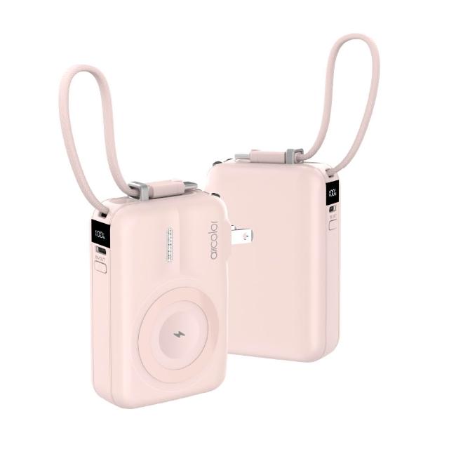 【aircolor】Qi2 雲朵系35W全能充行動電源 10000mAh (防爆準固態安全電芯 磁吸無線充 自帶線雙向快充)