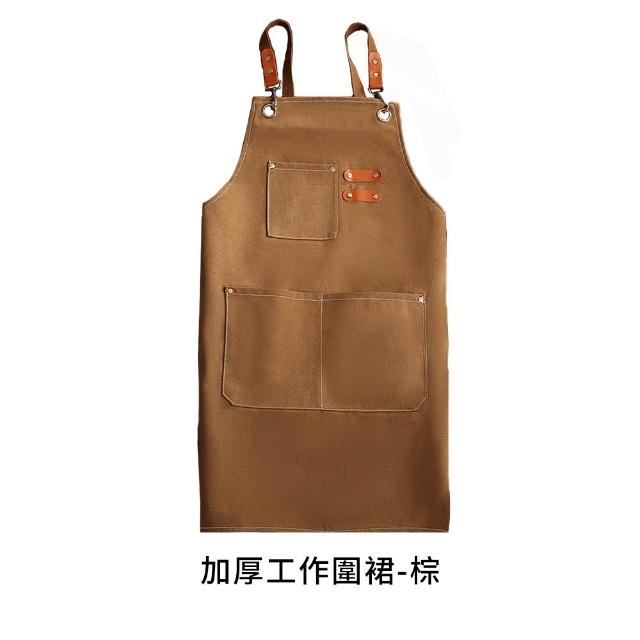 【DREAMCATCHER】加厚工裝大口袋圍裙 (圍裙 工作圍裙 工作服 多口袋圍裙)