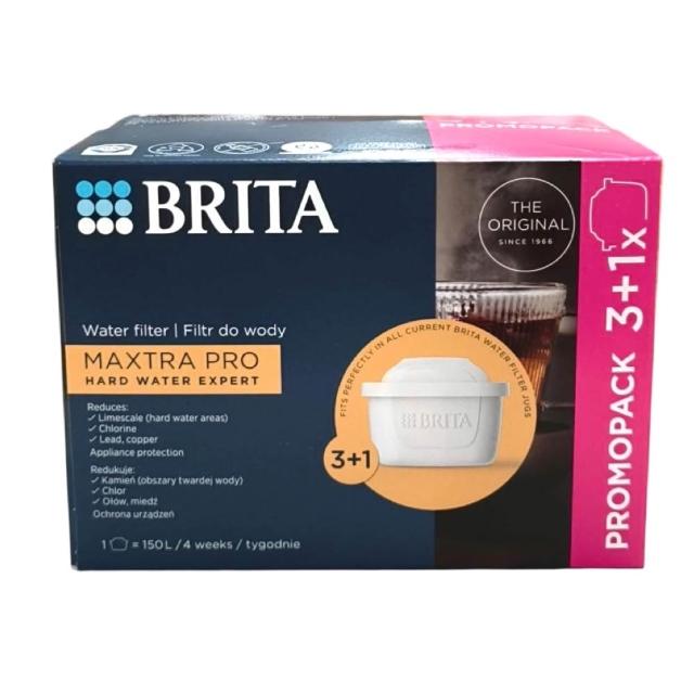 【BRITA】MAXTRA Pro Hard Water Expert 去水垢濾芯 (3+1裝) 4入 (歐規平輸/增強去水垢50％)