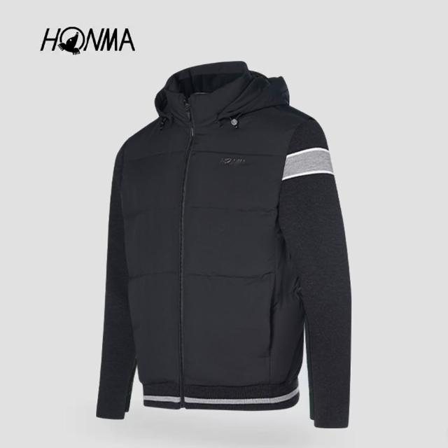 【HONMA 本間高爾夫】男仕羽絨95%鵝絨保暖外套 25FW 日本高爾夫品牌(L-XXL黑色HMLD121R112)