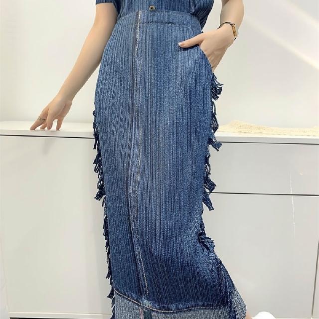 【巴黎精品】現貨+預購 三宅風皺褶衣服套裝女上衣長褲高級摺衣彈力女裝顯瘦折衣大碼(低奢設計三款b5a11)