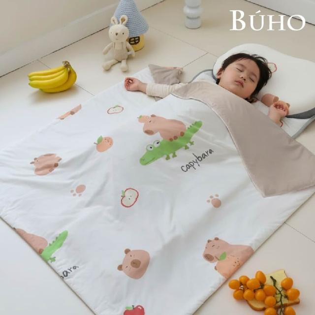 【BUHO 布歐】零度冰眠紗涼感兒童睡墊三件組《多款任選》(鋪棉睡墊+涼被+記憶枕)