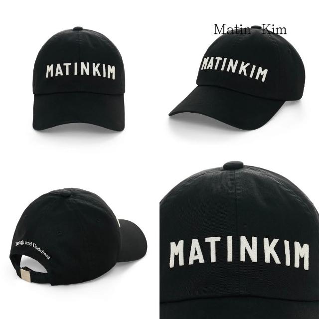 【MATIN KIM】官方旗艦 毛氈LOGO布貼棒球帽(多款任選)
