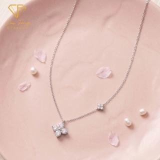 【CF Diamond】新品 項鍊 莫桑鑽《幸運花期》(雙11 1克拉 鑽石 項鏈 求婚 生日禮物)