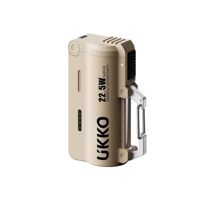 【UKKO】彈匣式可換電池5000mAh急速22.5W行動電源(內附CCC認證電池可帶大陸 自帶掛勾 內附PD60W線 )